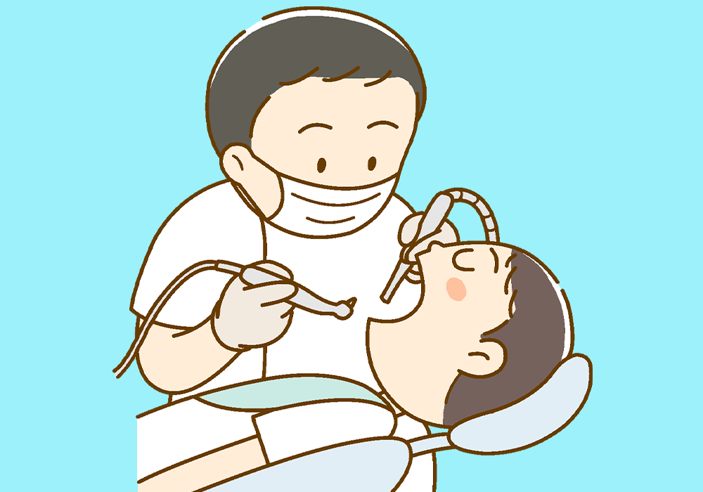 歯科治療を受ける男性