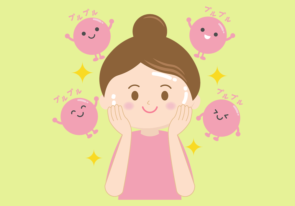 コラーゲンで肌つやつや