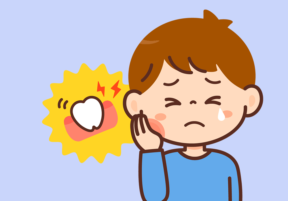 歯ぐきが痛む男の子